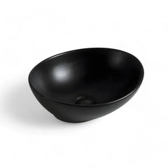 Lavoar Baie Pe Blat Lima 41x34cm, Negru Mat, Portelan, Outlet-Diplon