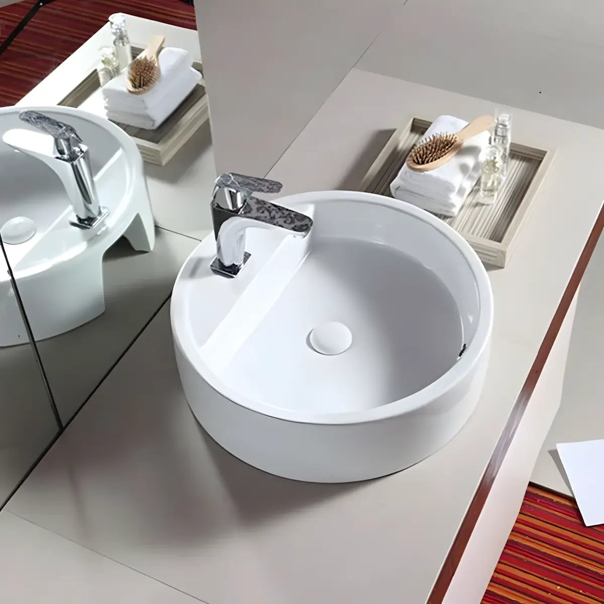 Lavoar Baie Pe Blat Oslo R49cm, Alb, Portelan-Diplon