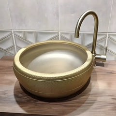 Lavoar Baie Pe Blat Santana R42cm, Auriu, Portelan-Diplon