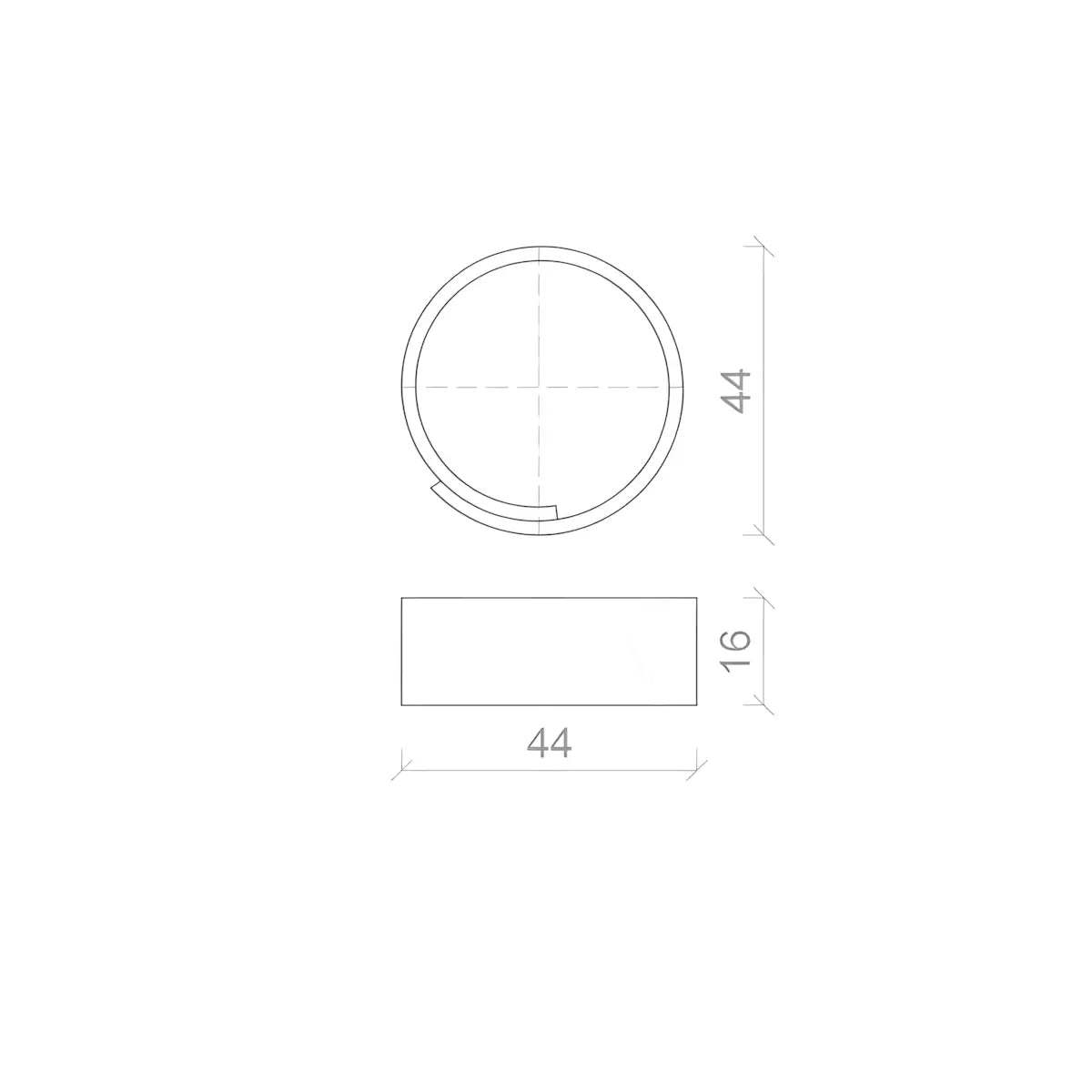 Lavoar pe Blat Oziris R44cm, Alb, Ceramica