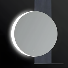 Oglinda Baie Led J1575 R70cm cu Raft Integrat-Diplon