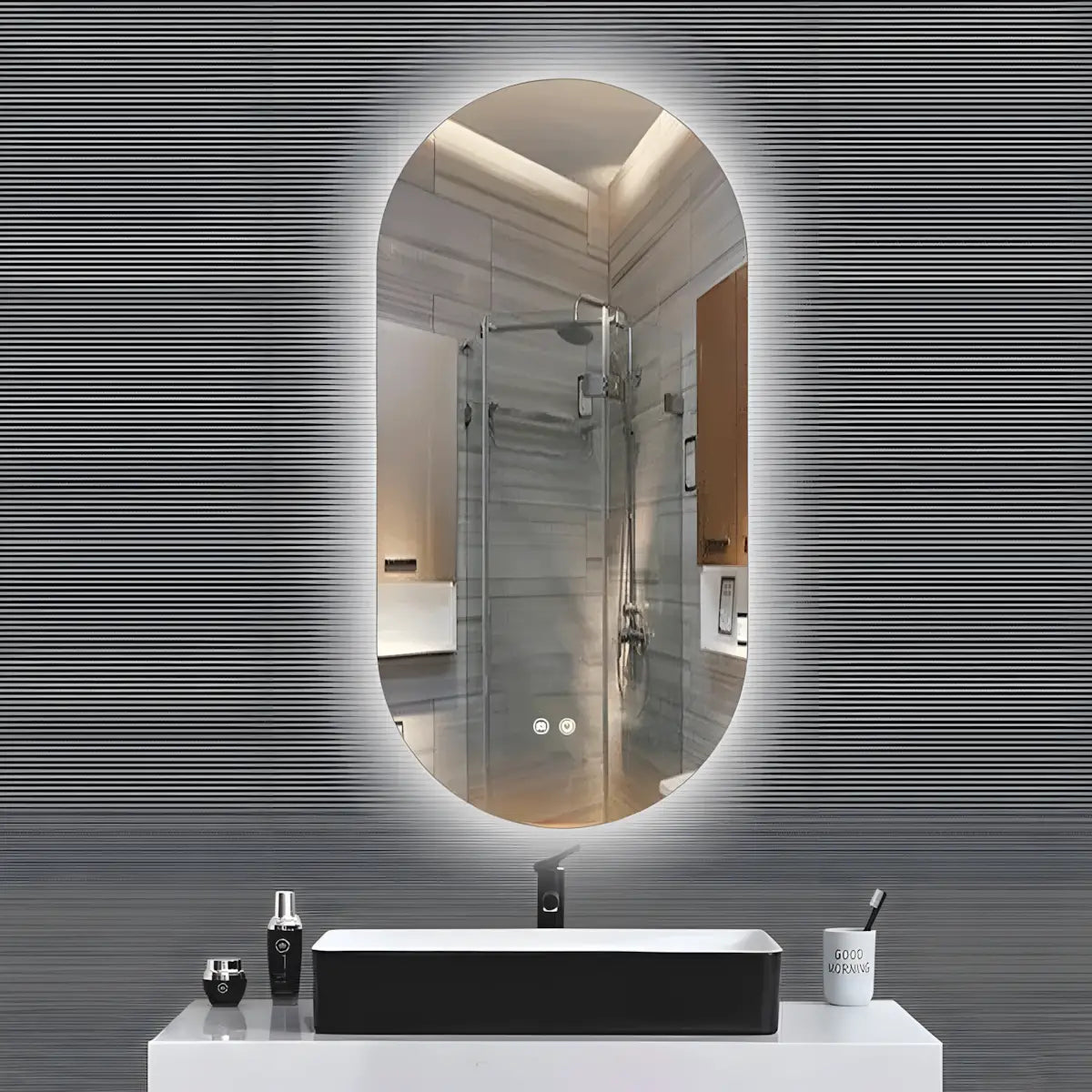 Oglinda Baie Led Kala 110x55cm, Functie Dezaburire, Outlet-Diplon