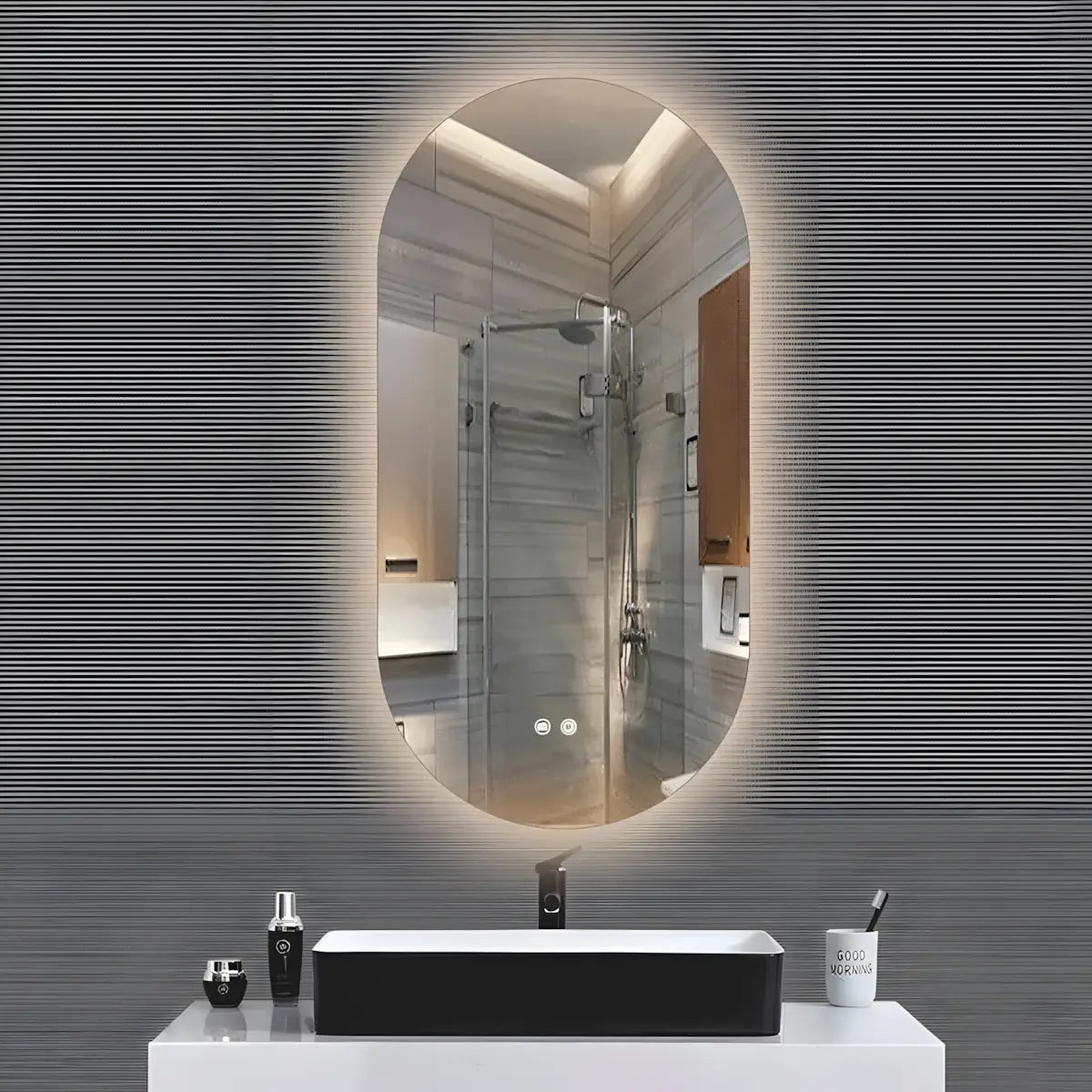 Oglinda Baie Led Kala 110x55cm, Functie Dezaburire, Outlet-Diplon