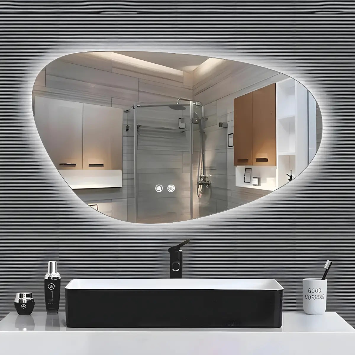 Oglinda Baie Led Veronika 90cm x 53.1cm, Functie Dezaburire, Outlet-Diplon