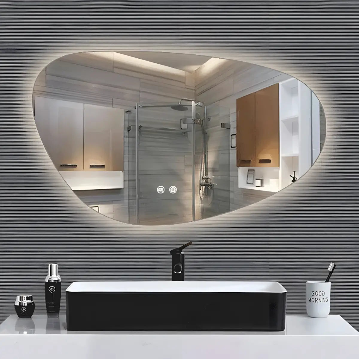 Oglinda Baie Led Veronika 90cm x 53.1cm, Functie Dezaburire, Outlet-Diplon