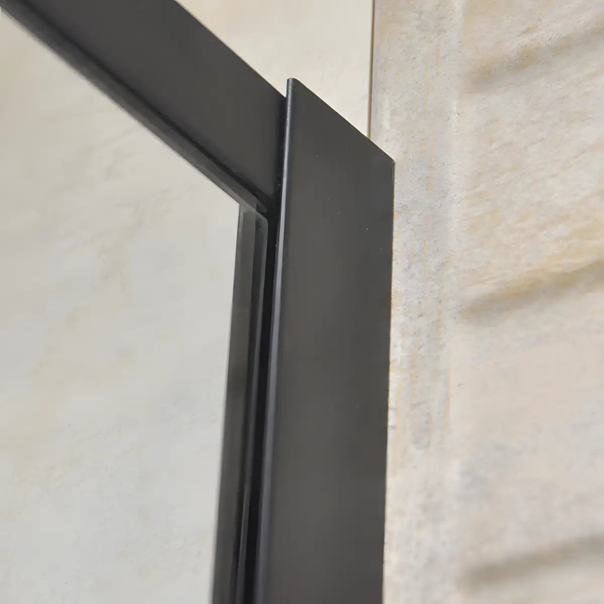 Paravan Dus Walk-In Zoe 90x200cm, Sticla Securizata 8mm, Profil Aluminiu Negru-Diplon