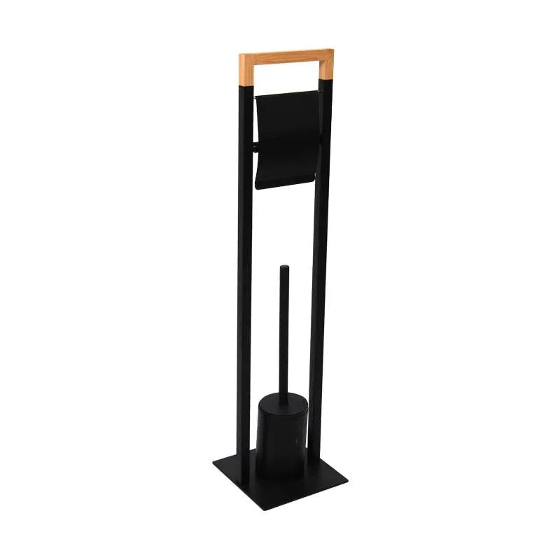 Set Suport Hartie Igienica si Perie WC SB3201BL, 76 cm, Negru