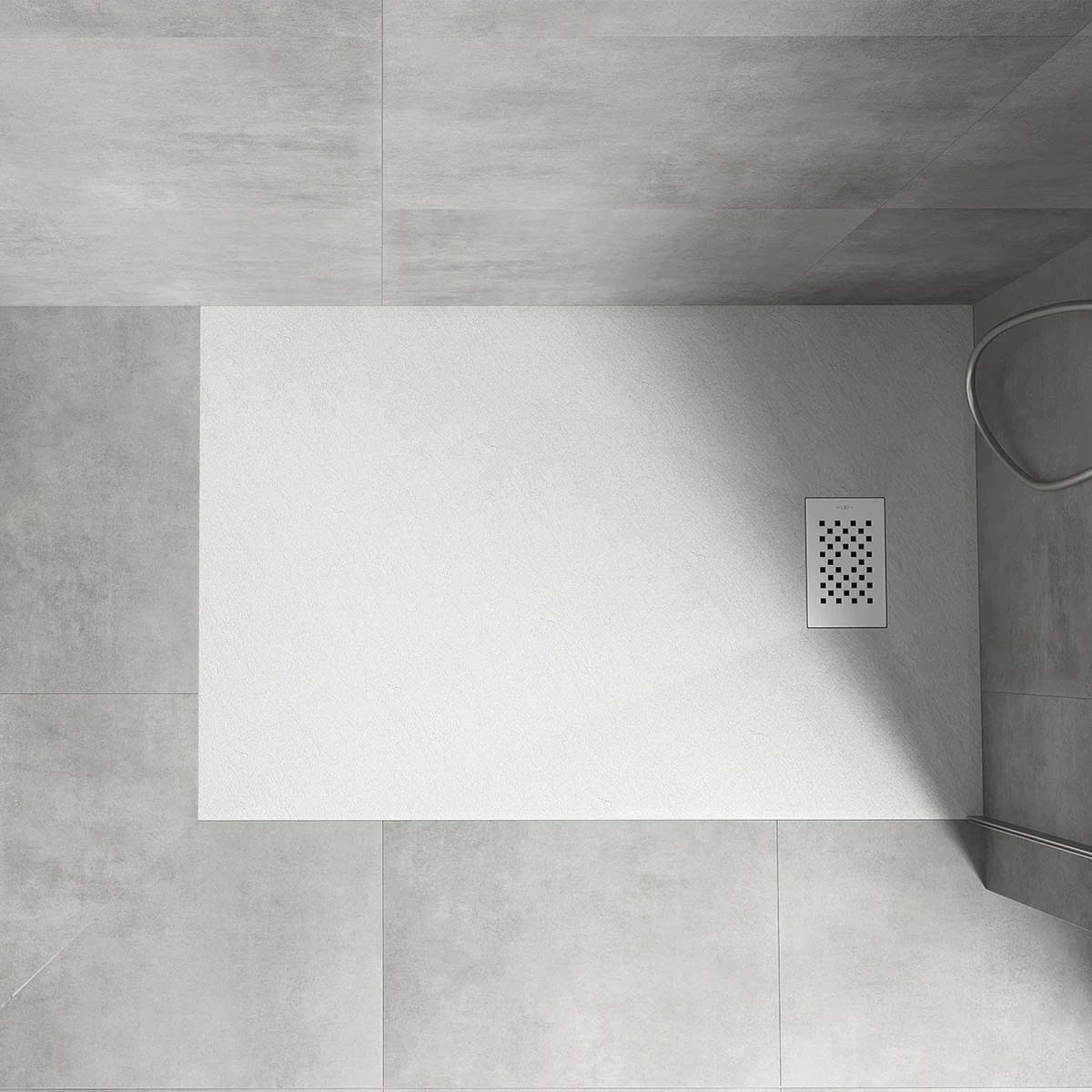 Cadita de Dus SMC 80x120cm, Alb, Sifon Inclus, Mexen