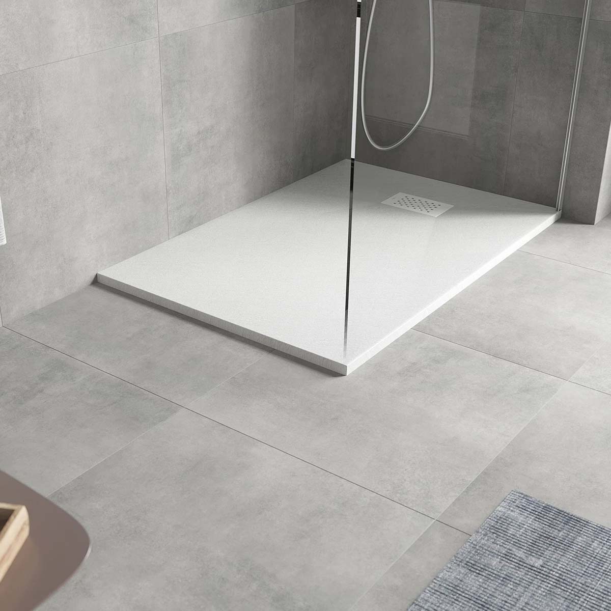 Cadita de Dus SMC 80x120cm, Alb, Sifon Inclus, Mexen
