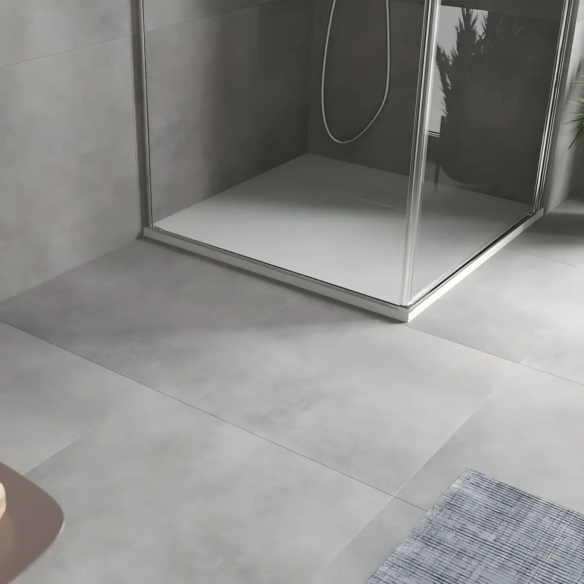 Cadita de Dus SMC Patrata 80x80cm, Alb, Sifon Inclus, Mexen