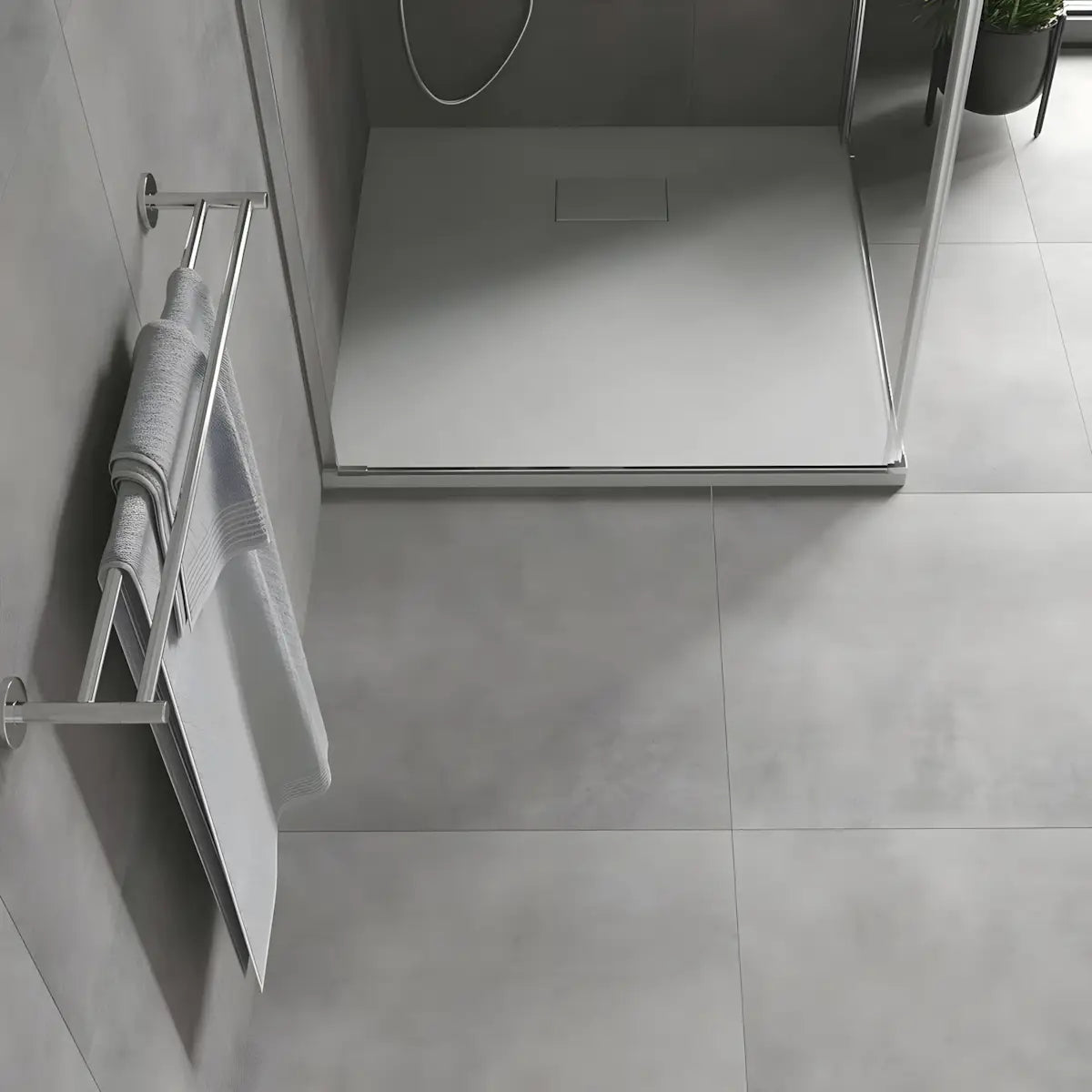 Cadita de Dus SMC Patrata 80x80cm, Alb, Sifon Inclus, Mexen