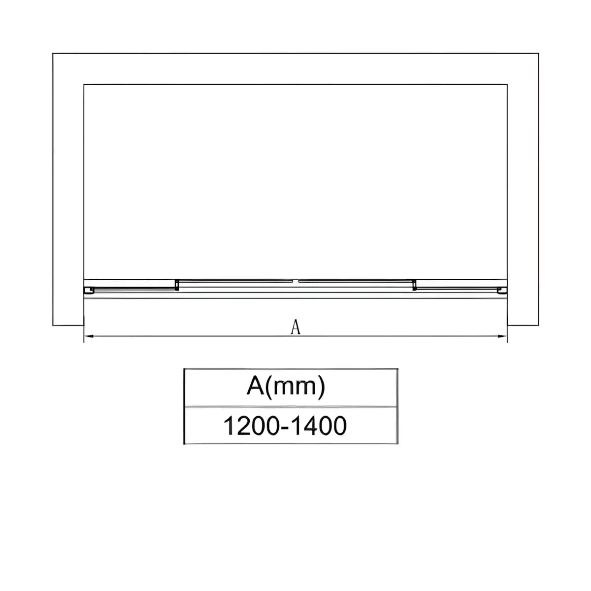Usa De Dus Art 120-140cm Outlet, Latime Ajustabila, Sticla Securizata 6mm, Profil Aluminiu Cromat-Diplon