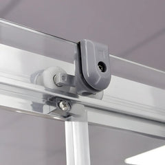 Usa De Dus Art 120-140cm Outlet, Latime Ajustabila, Sticla Securizata 6mm, Profil Aluminiu Cromat-Diplon