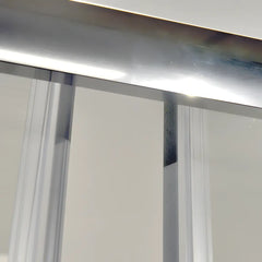Usa De Dus Art 120-140cm Outlet, Latime Ajustabila, Sticla Securizata 6mm, Profil Aluminiu Cromat-Diplon