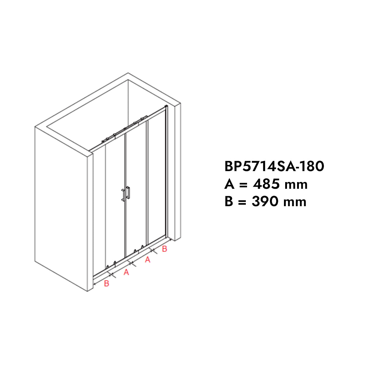 Usa De Dus Art 160-180cm Outlet, Latime Ajustabila, Sticla Securizata 6mm, Profil Aluminiu Cromat-Diplon