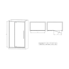 Usa De Dus Oto 100cm, Sticla Securizata 6mm, Profil Aluminiu Negru, Usa Batanta-Diplon