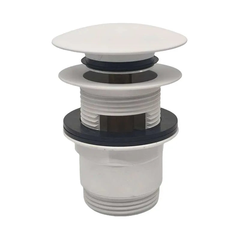 Ventil Pentru Lavoar Cu Preaplin 1/4, Diplon,  WB65B03WH, cu Capac Click-Clack, Finisaj Alb