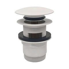 Ventil Pentru Lavoar Cu Preaplin 1/4, Diplon,  WB65B03WH, cu Capac Click-Clack, Finisaj Alb
