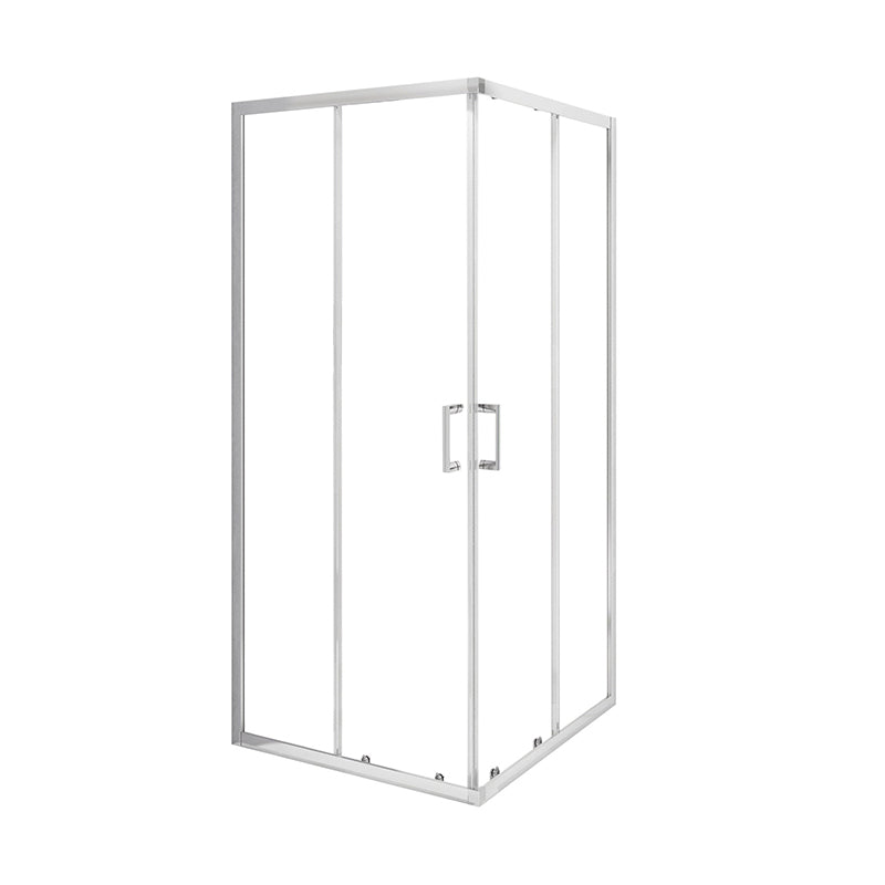 Cabina de dus BR6692CA-80*80cm, Sticla Securizata, Cadru Aluminiu cu Reglare, Usi Culisante