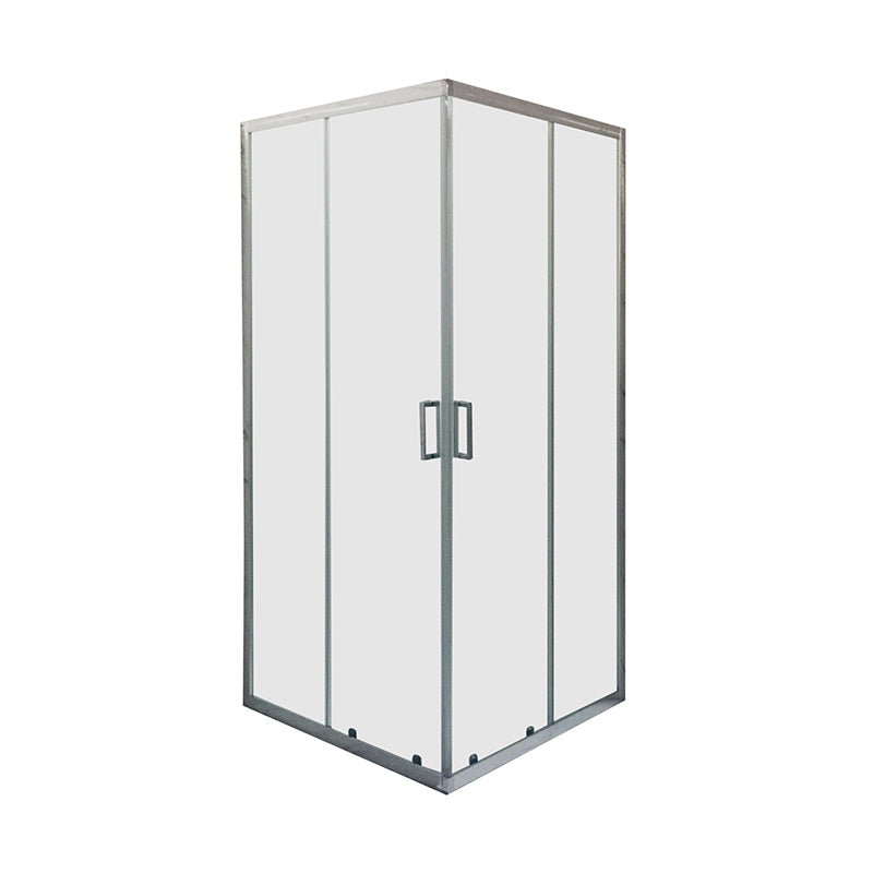 Cabina de dus BR6692CF-90*90cm, Sticla Securizata Mata, Profil Aluminiu Cromat, Usi Culisante