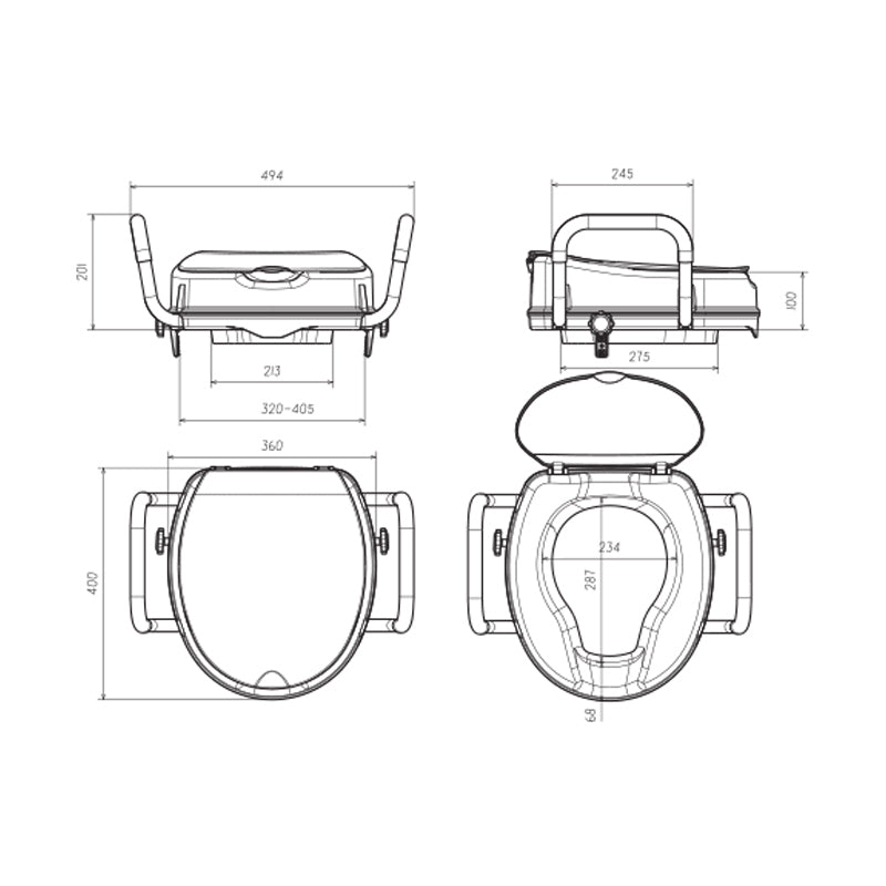 Inaltator WC cu capac si maner SFD7701-Diplon