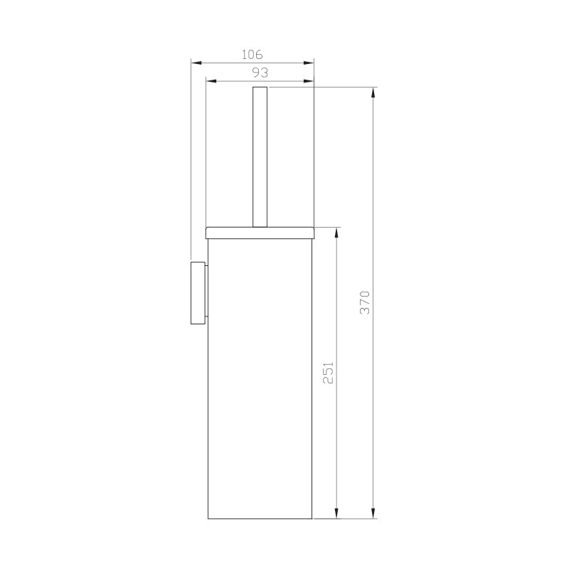 Perie WC cu suport din alama SE30181